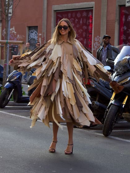 Así fue su llegada a la presentación "Terra", de Moschino