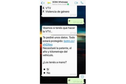 Y va guiando al vecino a medida que las consultas y respuestas avanzan