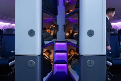 Así funcionarán las cápsulas de Air New Zealand.