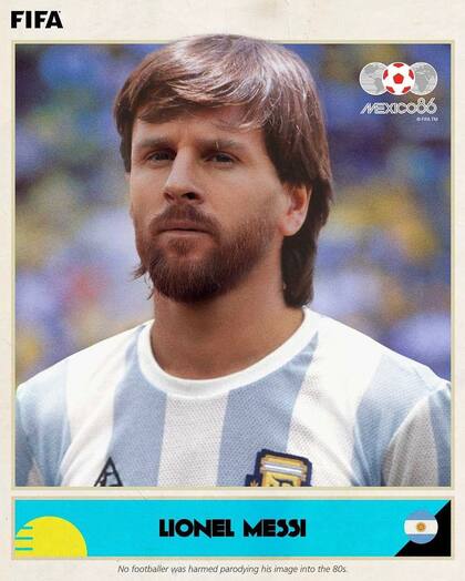 Así hubiese lucido Messi en el '86, según la FIFA