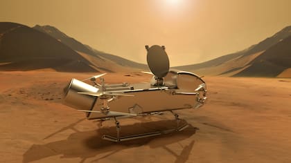 Así imagina la NASA a Dragonfly, el drone de 8 hélices que partirá rumbo a Titán, una de las lunas de Saturno, en 2028