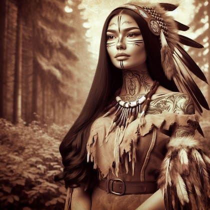 Así imaginó la IA a Pocahontas