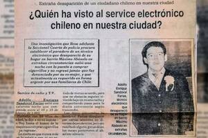 Así lo buscaban en los medios a Farías, hace 30 años