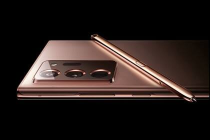 Una vista del Galaxy Note 20 Ultra, el teléfono lanzado por Samsung en 2020