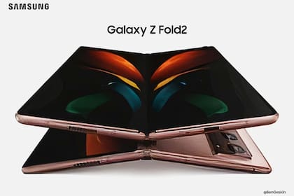 Galaxy Z Fold2, el nuevo teléfono plegable de Samsung de acuerdo a la imagen filtrada por el analista Ben Geskin
