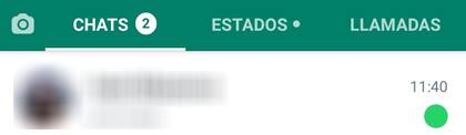 Así luce el punto verde en WhatsApp