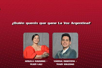 Así luce el sitio web de la votación para elegir al ganador de La Voz Argentina