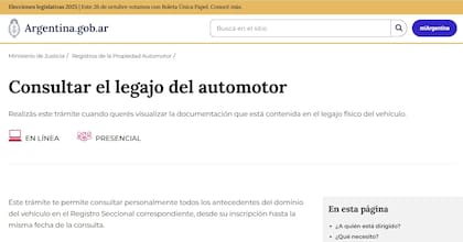 Así luce el sitio web donde se realiza la consulta