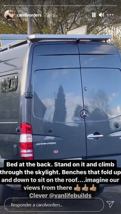 Así luce la camioneta que la presentadora británica Carol Vorderman eligió para una escapada