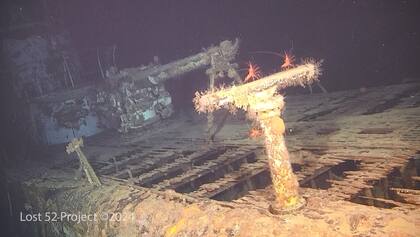 Así luce parte del submarino USS Harder a 1140 metros de profundidad