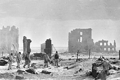 Así lucía el centro de la ciudad de Stalingrado tras la liberación de la ocupación alemana (Fuente: Archivo Federal de Alemania)