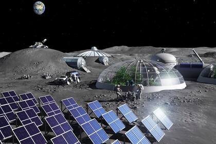 Así podría ser una base humana en la Luna