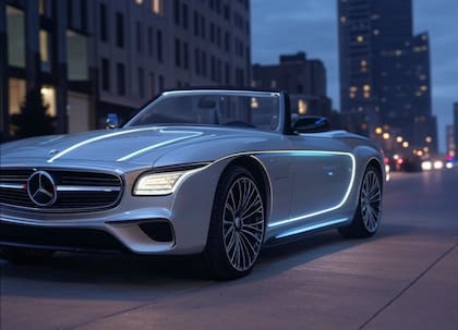 Así podría verse el Mercedes Benz 280 SL modelo 2025, según la IA