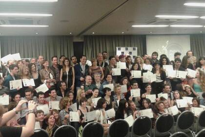 Así posaron todos los nominados