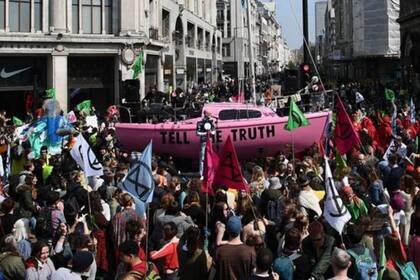 Las protestas de Londres en abril se concentraron en puntos céntricos de la ciudad