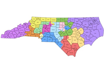 Así queda el nuevo mapa electoral de Carolina del Norte