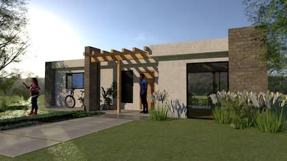 Así queda una casa terminada construida con los ladrillos que se encastran