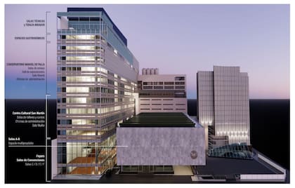 Así quedará el Centro Cultural San Martín luego de la megaobra anunciada por el Jefe de Gobierno, Jorge Macri