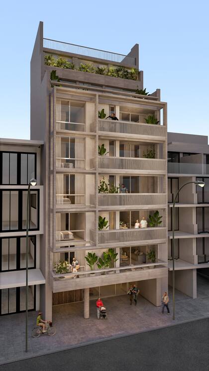 Así quedará otro de los proyectos que construyen sobre la calle Chivilcoy