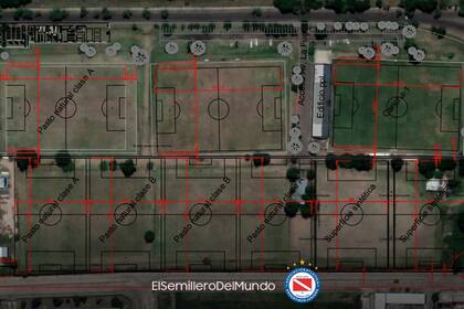 Así quedarán dspuestas las canchas luego de las obras en el CEFFA de Argentinos