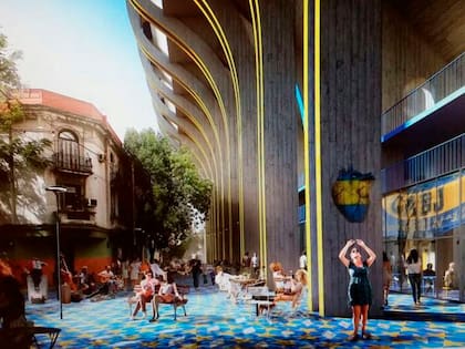 Así quedaría el Paseo Cultural, gastronómico y turísitico de Del Valle Iberlucea, planteado por el proyecto esloveno