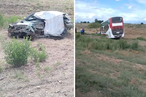 Así quedaron el auto y el colectivo