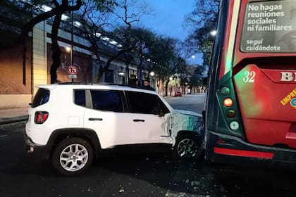 Así quedaron los vehículos, tras el choque