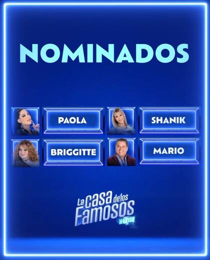 Así quedó conformada la placa de nominados en la primera semana de La Casa de los Famosos