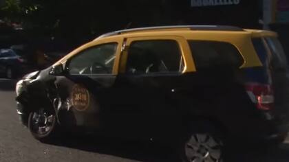 Así quedó el taxi
