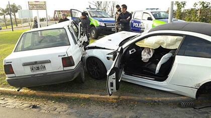 Así quedó el auto de Centurión