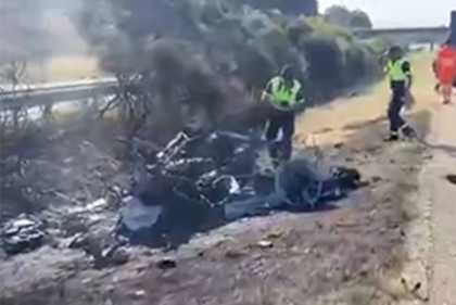 Así quedó el auto de Diogo Jota tras el fatal choque