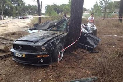 Así quedó el auto de Franco Jara luego del accidente