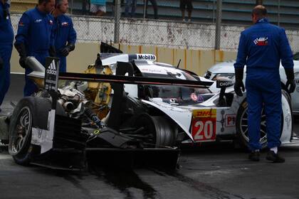 Así quedó el auto de Mark Webber tras el accidente