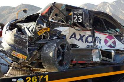 Así quedó el auto de Milla en 2018