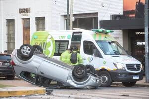 Así quedó el auto tras el choque