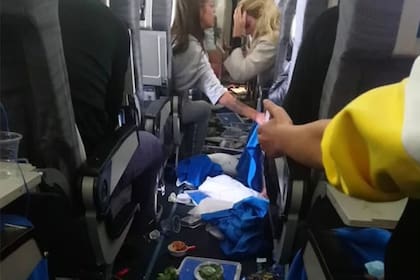 Así quedó el avión de Aerolíneas Argentinas tras atravesar la zona de turbulencias