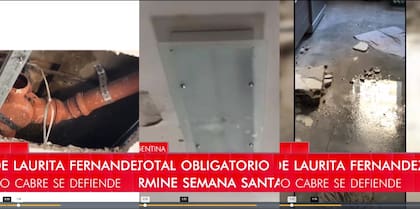 Así quedó el departamento de Laurita Fernández tras la rotura de un caño