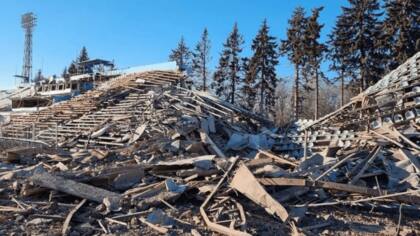 Así quedó el estadio ucraniano tras las invasiones por parte de las tropas rusas