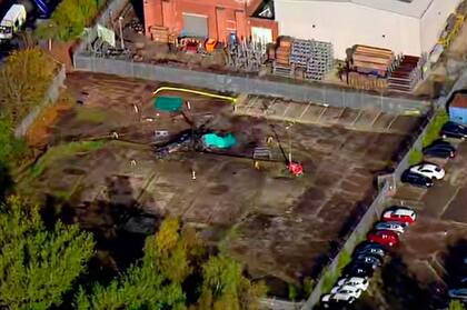 Así quedó el helicóptero tras el accidente