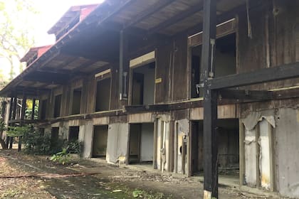 Así quedó el hotel principal de la isla.