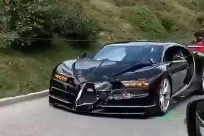 Así quedó el Bugatti Chiron después del choque