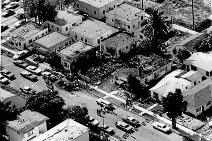 Así quedó el que era el refugio principal del SLA en Los Ángeles