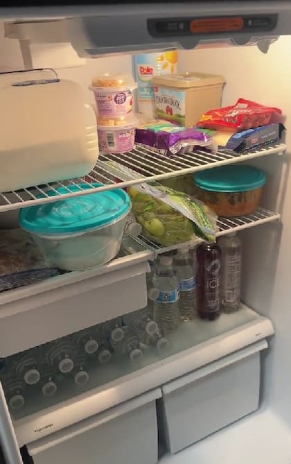 Así quedó el refrigerador de una chica tras gastar casi US$200 en el supermercado