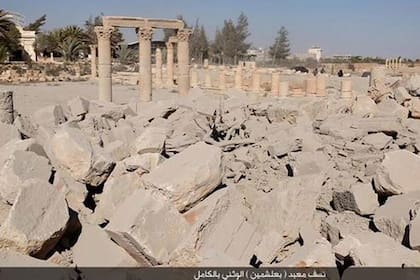 Así quedó el templo, según EI