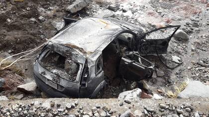 Así quedó el vehículo luego del fatal accidente en Mendoza