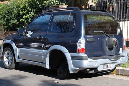 Así quedó la 4 x 4 de la familia Burruchaga después del partido de River