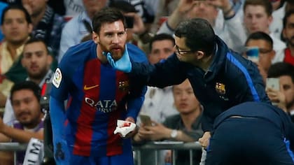 Asi quedo la boca de Messi