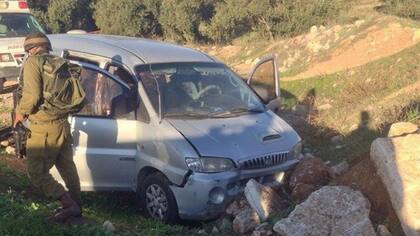 Así quedó la camioneta atacada
