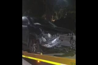 Después del choque: así quedó la camioneta de Oscar Mediavilla