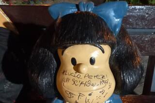 Así vandalizaron las esculturas de “Mafalda y sus amigos”